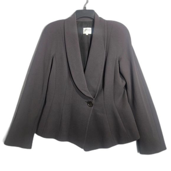 VTG 2005 Armani Wool Jacket Blazer Antinea SRL Sz 8 Fitted Designer Wedding Work - Picture 8 of 8